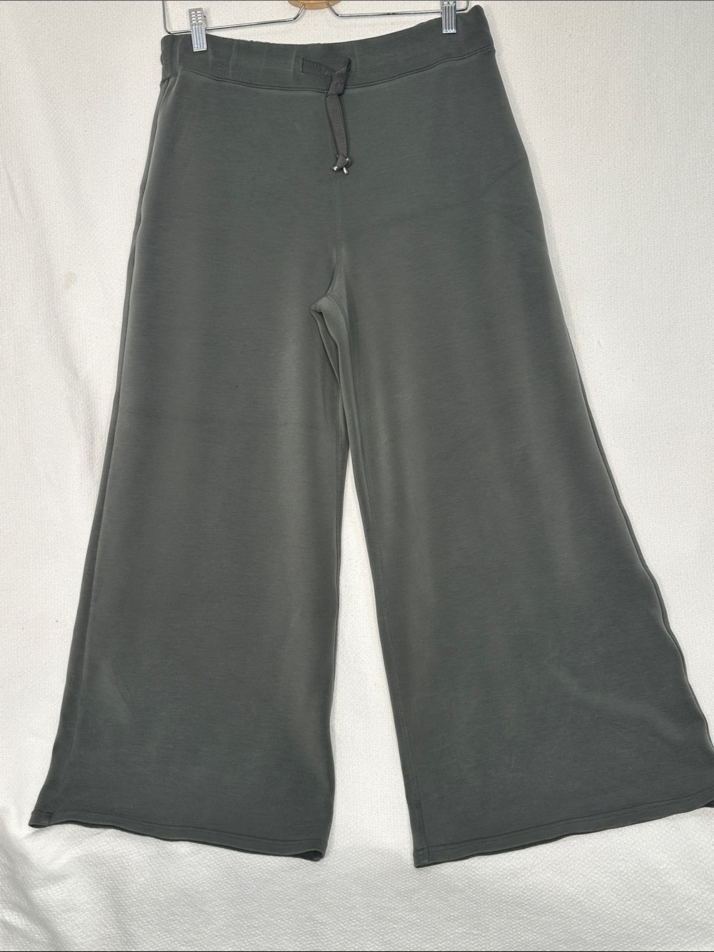 SPANX Wide-Leg Drawstring Lounge Pants in Charcoal Gray